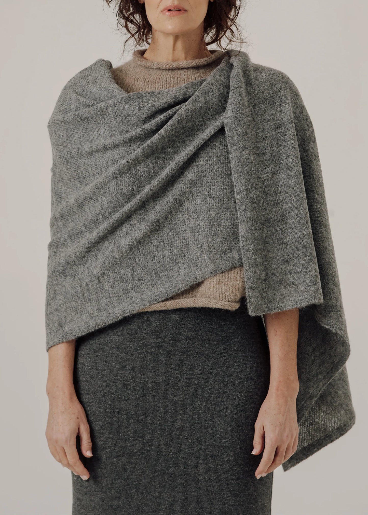 Bare-Knitwear-Baby-Alpaca-Travel-Wrap-Grey-Melange