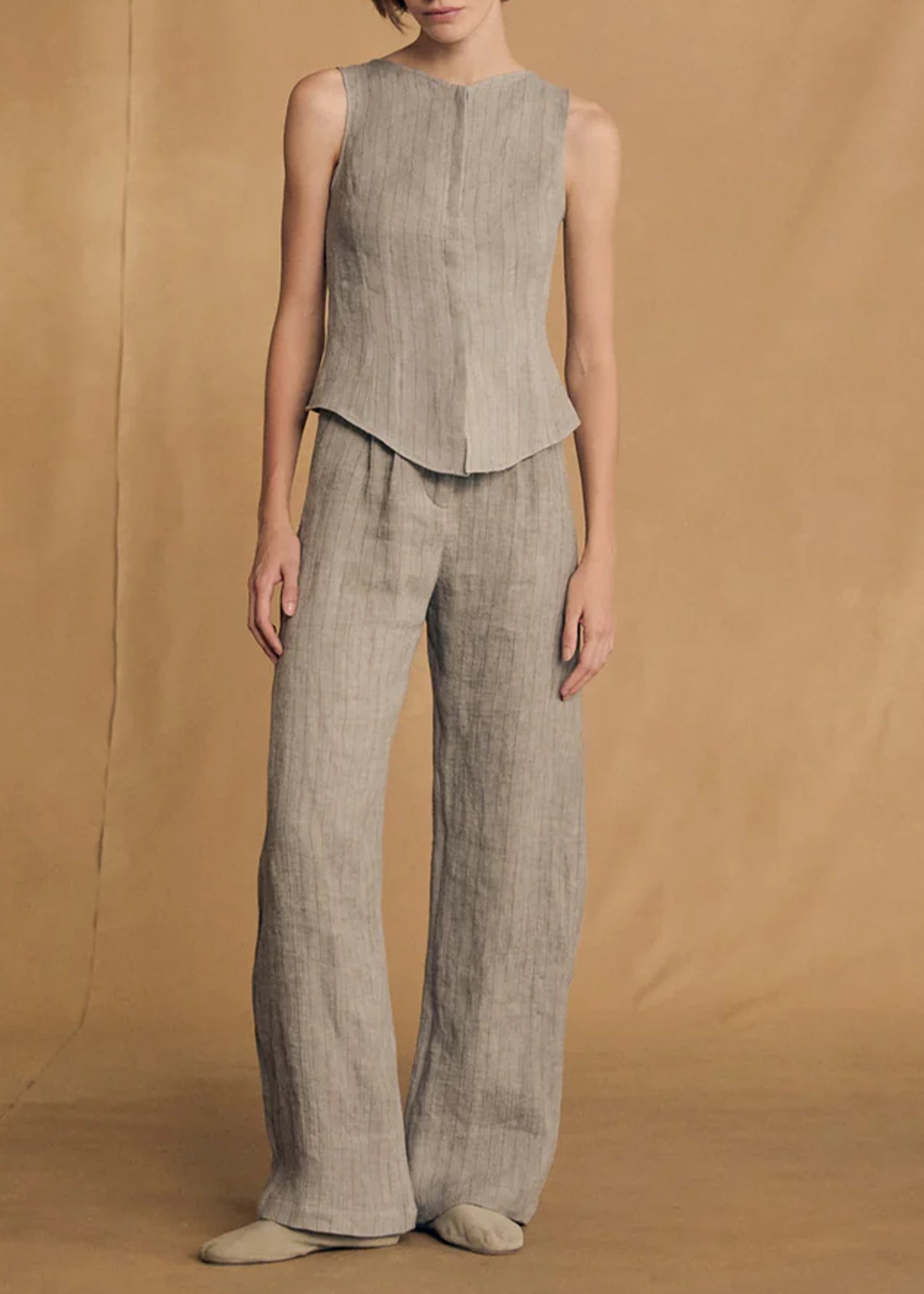 Cortana-Lupe-Sky-Blue-Striped-Linen-Pants