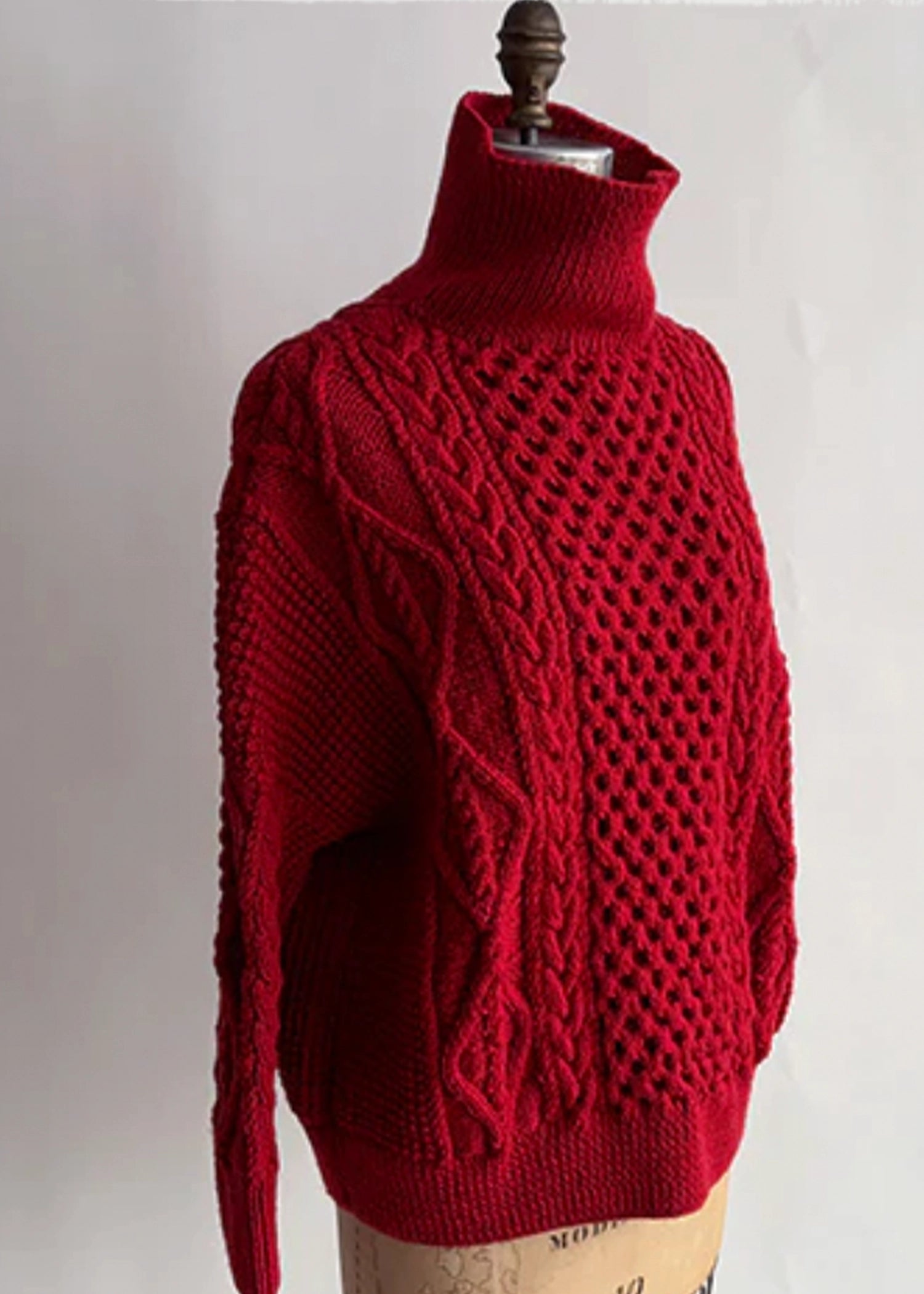 Auntie-Oti-Fisherman-Sweater-Red