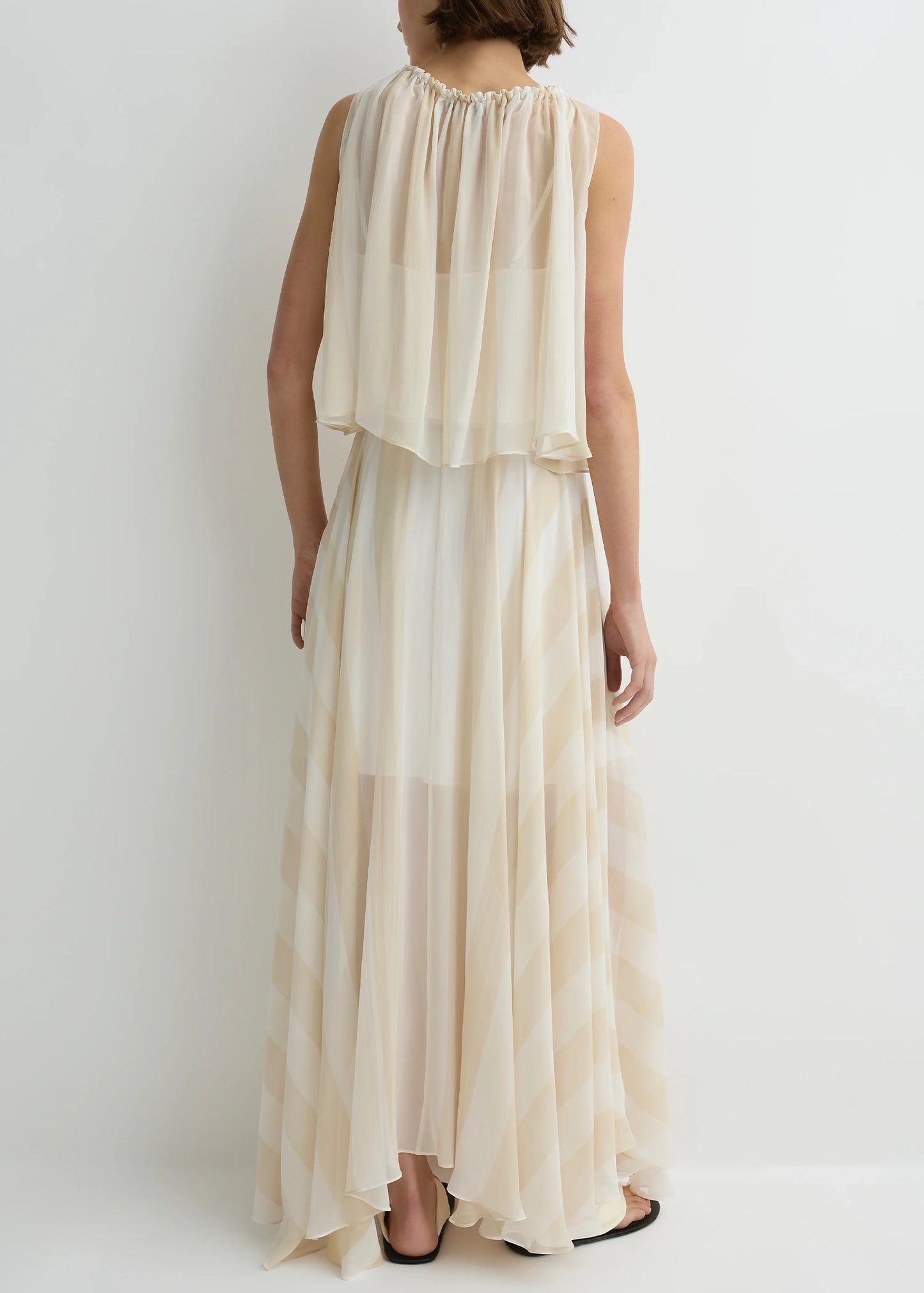 Bondi-Born-Capri-Silk-Circle-Skirt-Ecru-Stripe