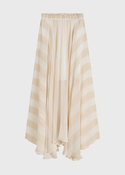 Bondi-Born-Capri-Silk-Circle-Skirt-Ecru-Stripe