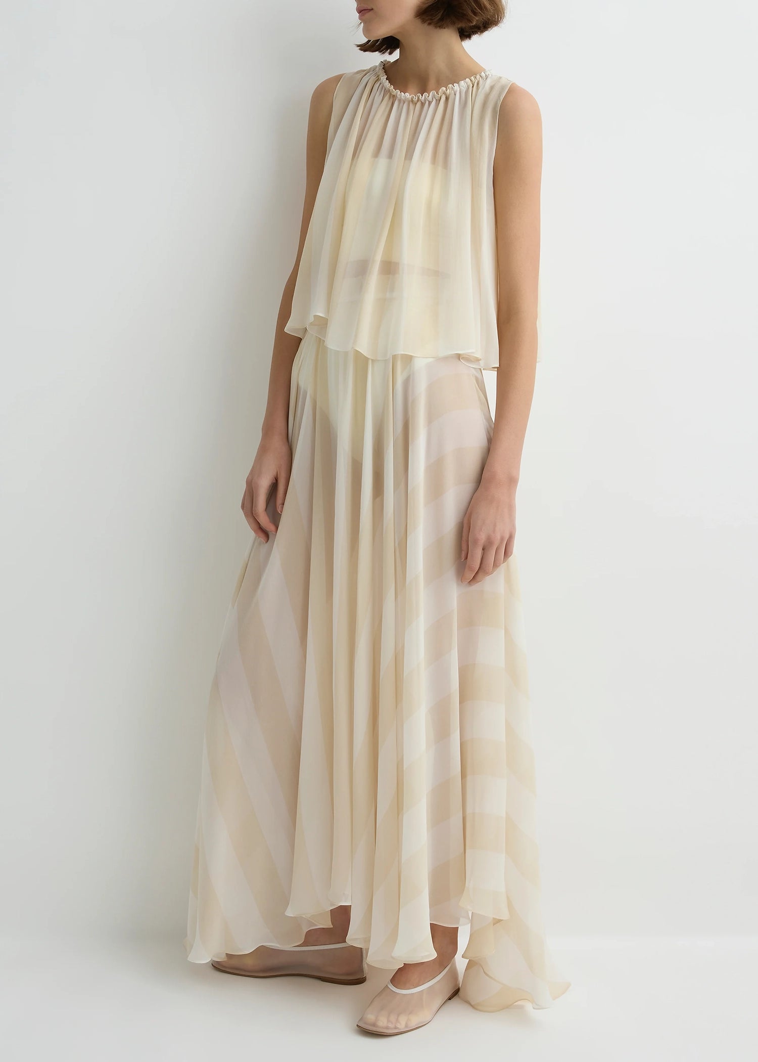 Bondi-Born-Capri-Silk-Circle-Skirt-Ecru-Stripe