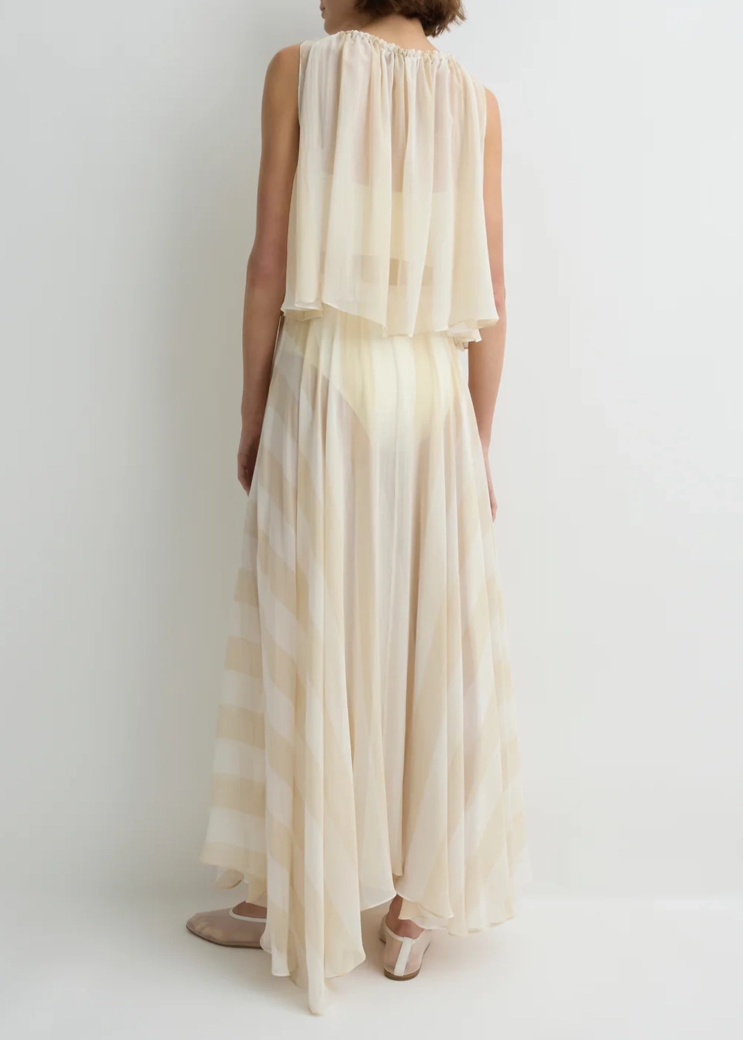Bondi-Born-Capri-Silk-Circle-Skirt-Ecru-Stripe