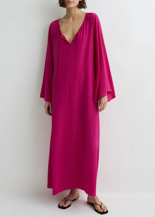 Bondi-Born-Orta-Silk-Tie-Front-Tunic-Magenta