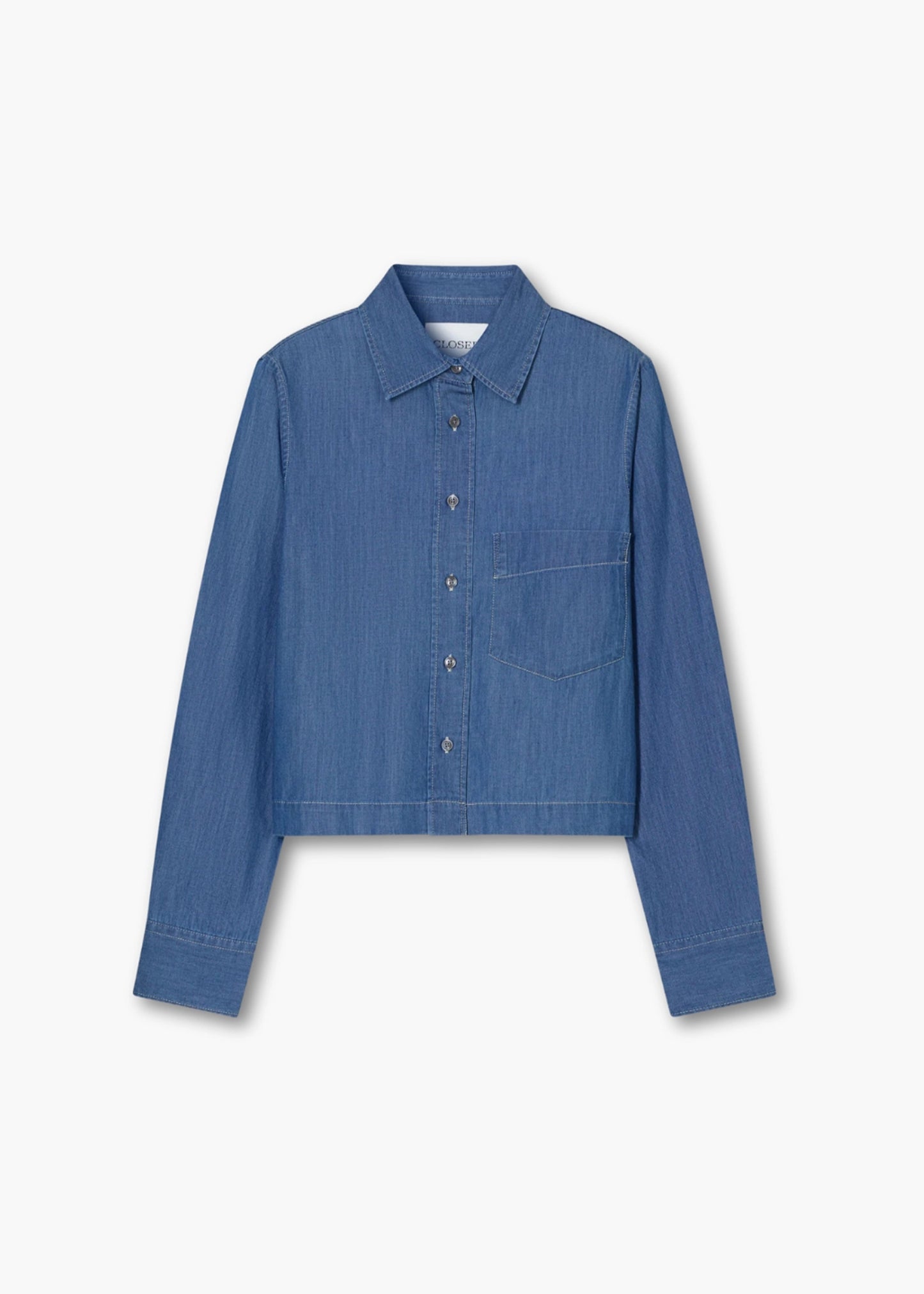 Closed-Cropped-denim-blouse