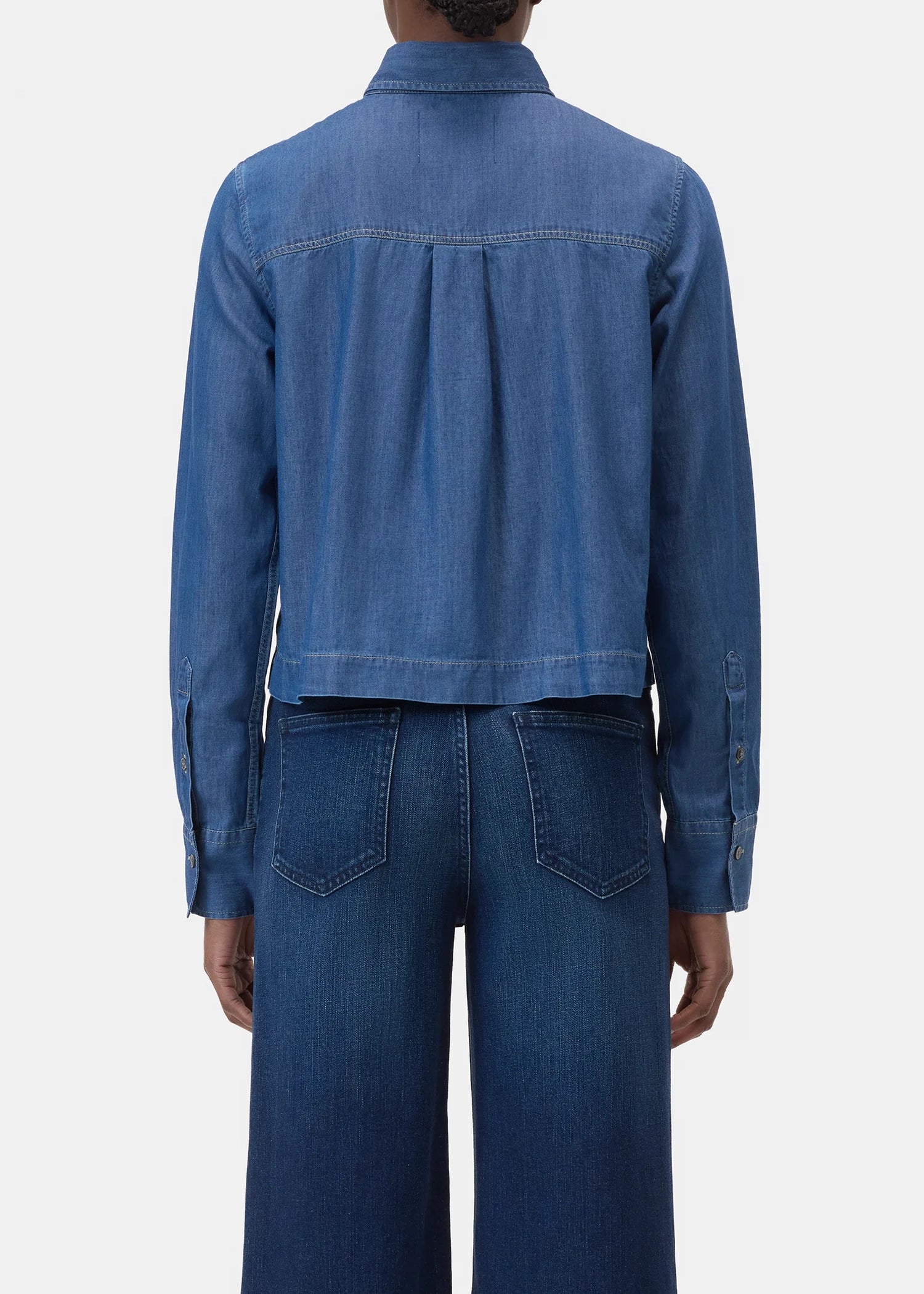 Closed-Cropped-denim-blouse
