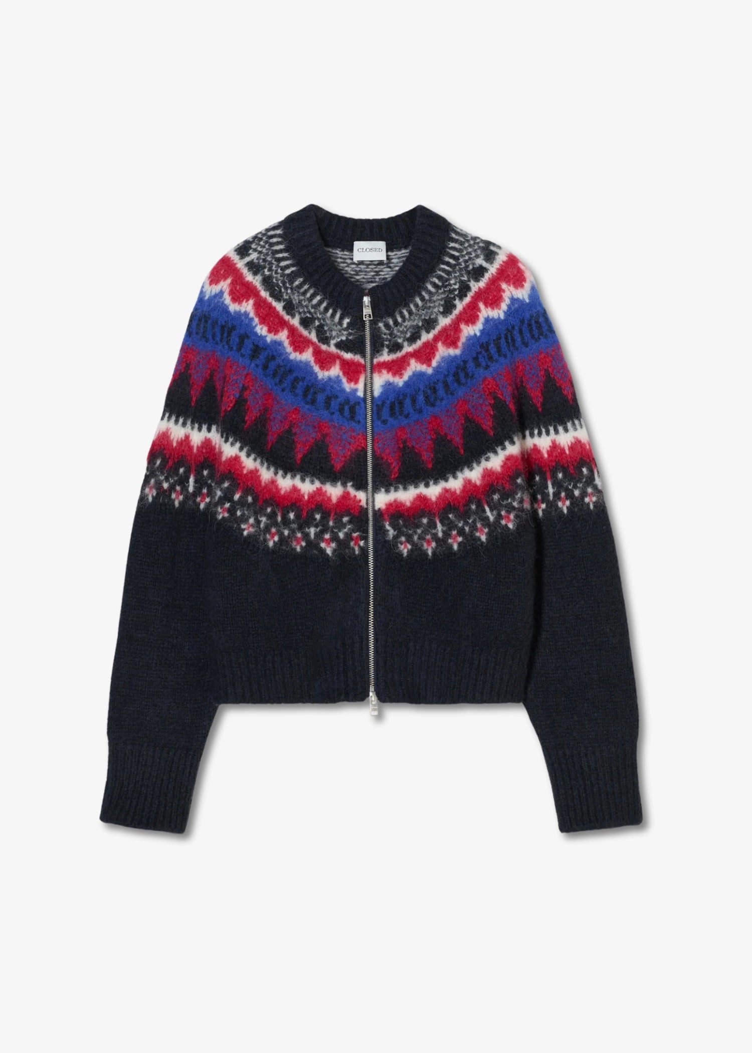 Closed-Cropped-jacquard-zip-cardigan