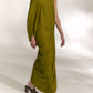 Cortana-Delore-gold-olive-asymmetrical-silk-dress