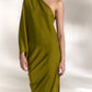 Cortana-Delore-gold-olive-asymmetrical-silk-dress