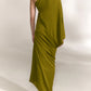 Cortana-Delore-gold-olive-asymmetrical-silk-dress