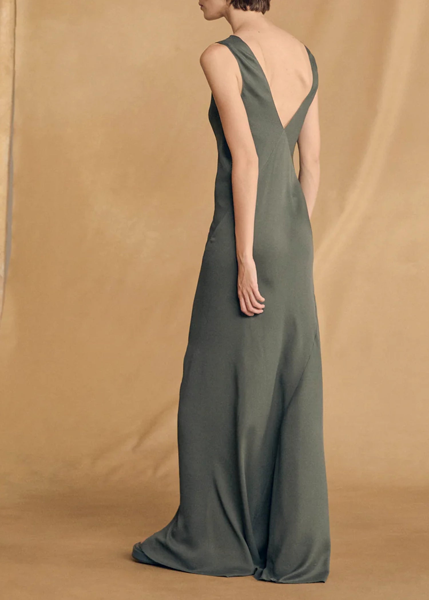 Cortana-Kara-Ocean-Green-Silk-Dress