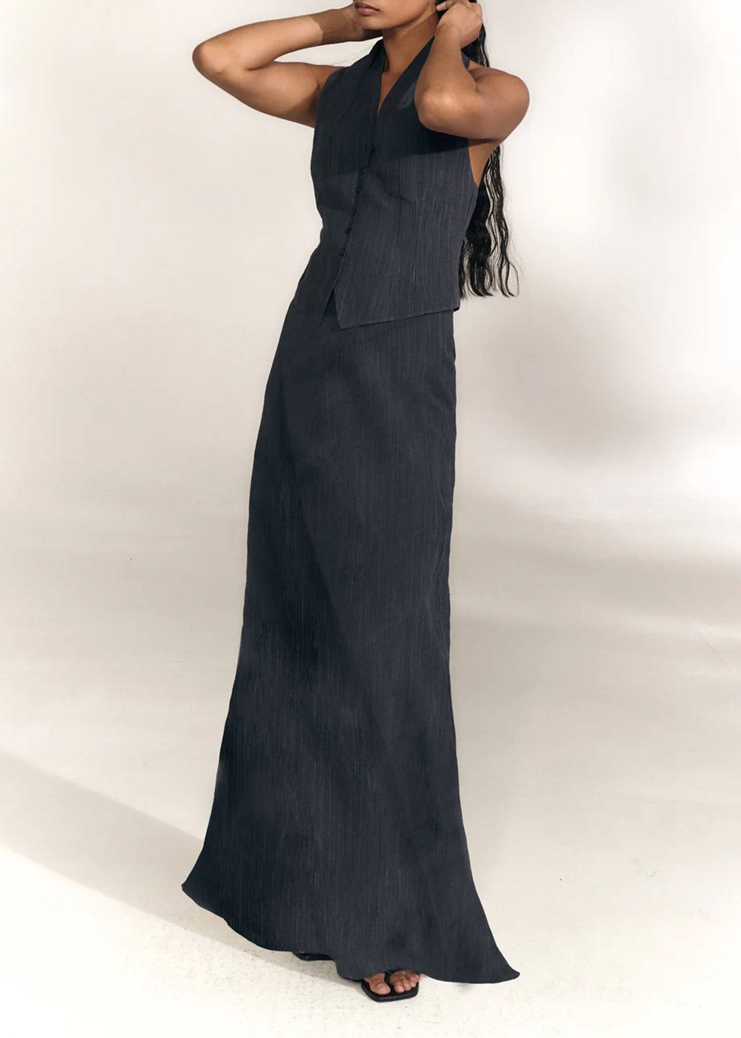 Cortana-Marina-dark-denim long-skirt