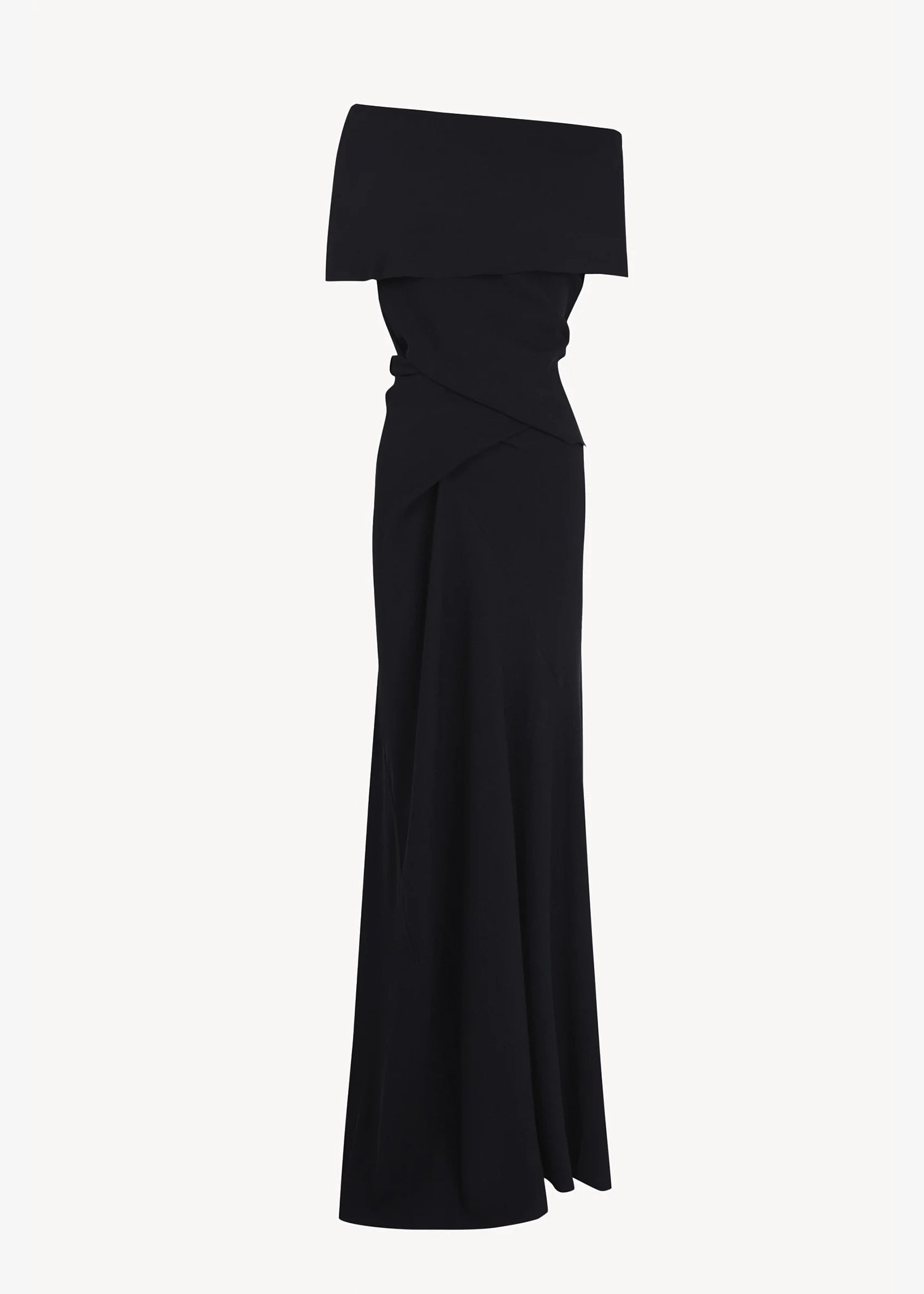 Cortana-Onara-pure-navy-stretch-silk-long-dress