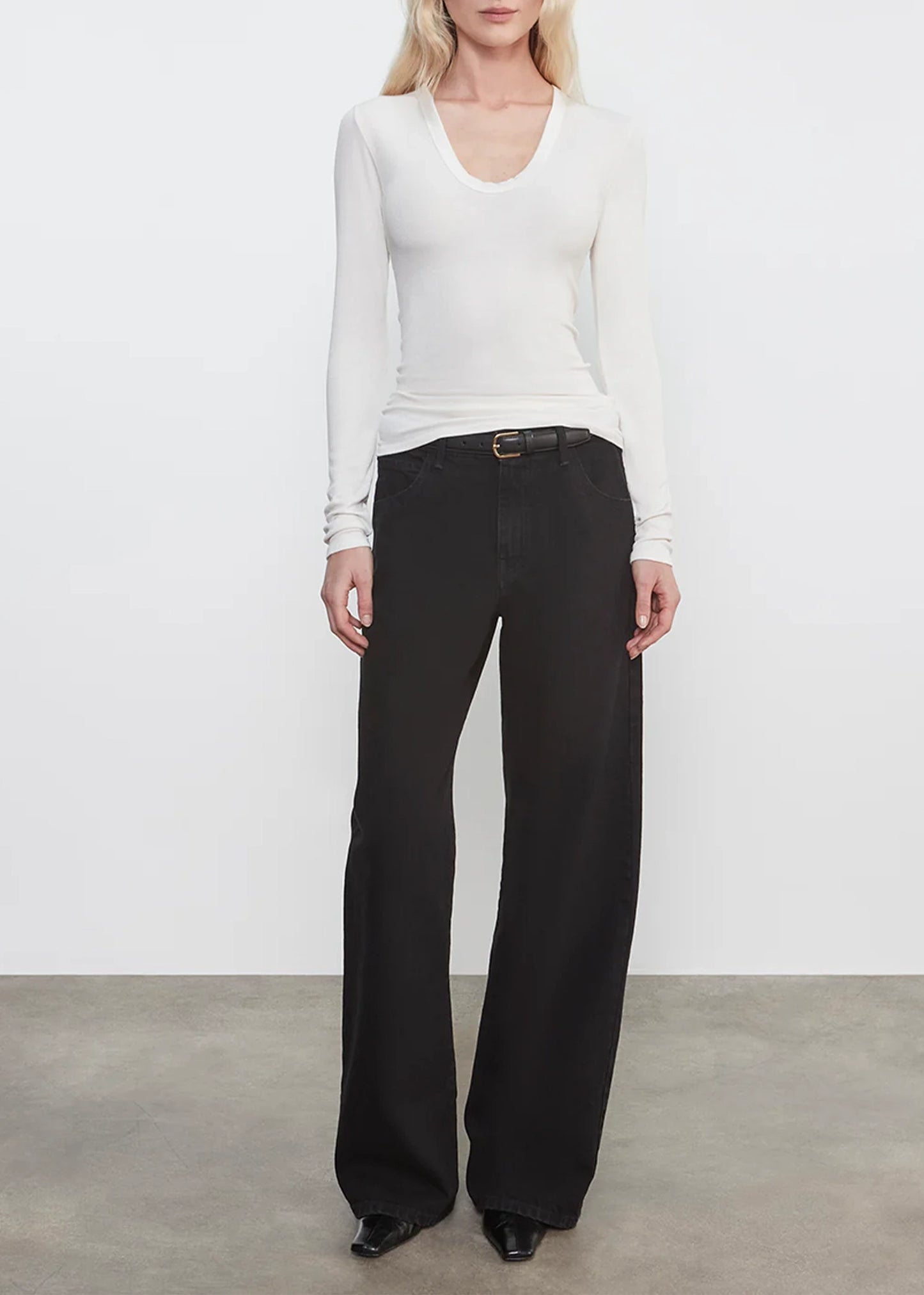 Enza-Costa-Silk-Rib-L/S-U-Chalk