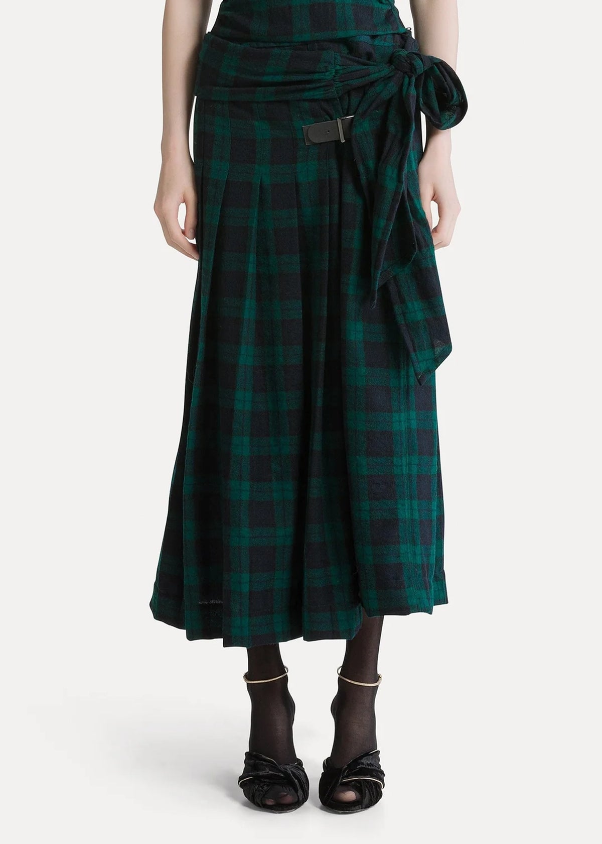 Forte-Forte-highland-tartan-wool kilt-gold