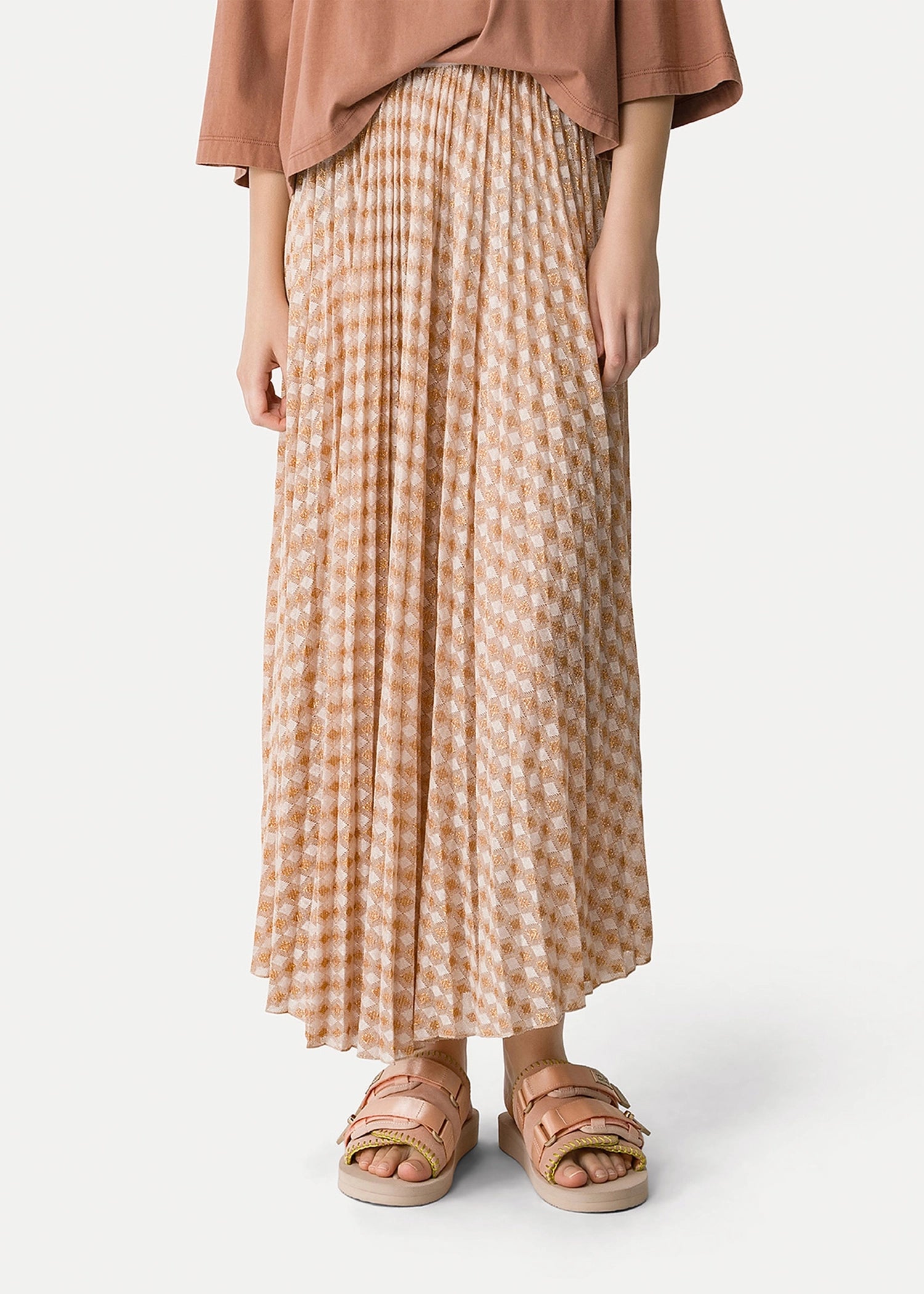 Forte-Forte-pleated-skirt-diamond-jersey