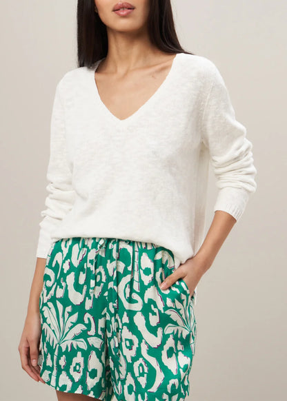 Hartford-Mikea-Ecru-Cotton-Sweater