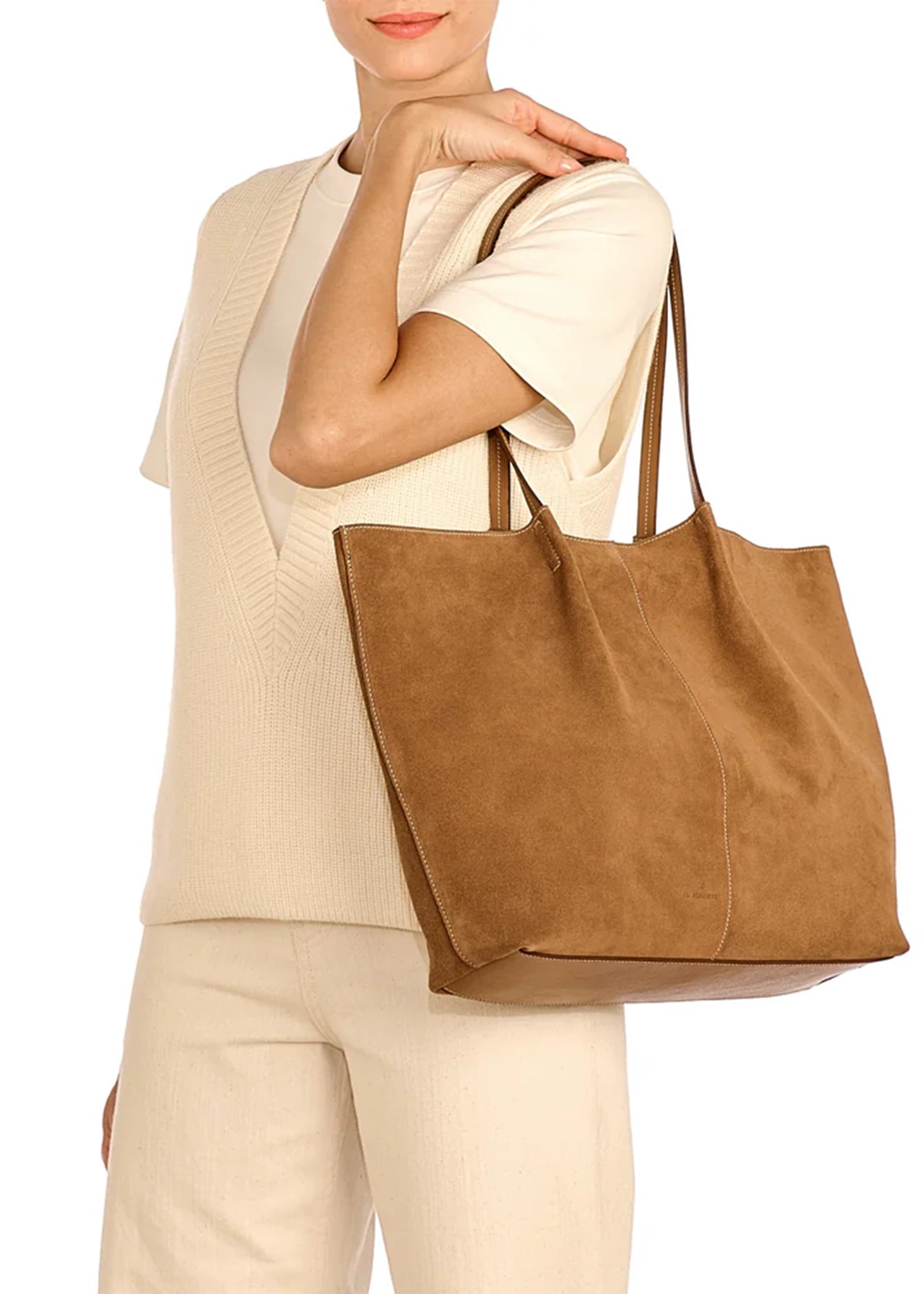 Il-Bisonte-Nina-Suede-Tote