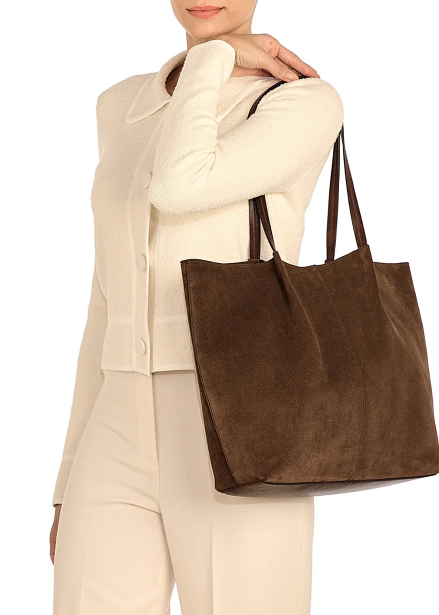 Il-Bisonte-Nina-Suede-Tote