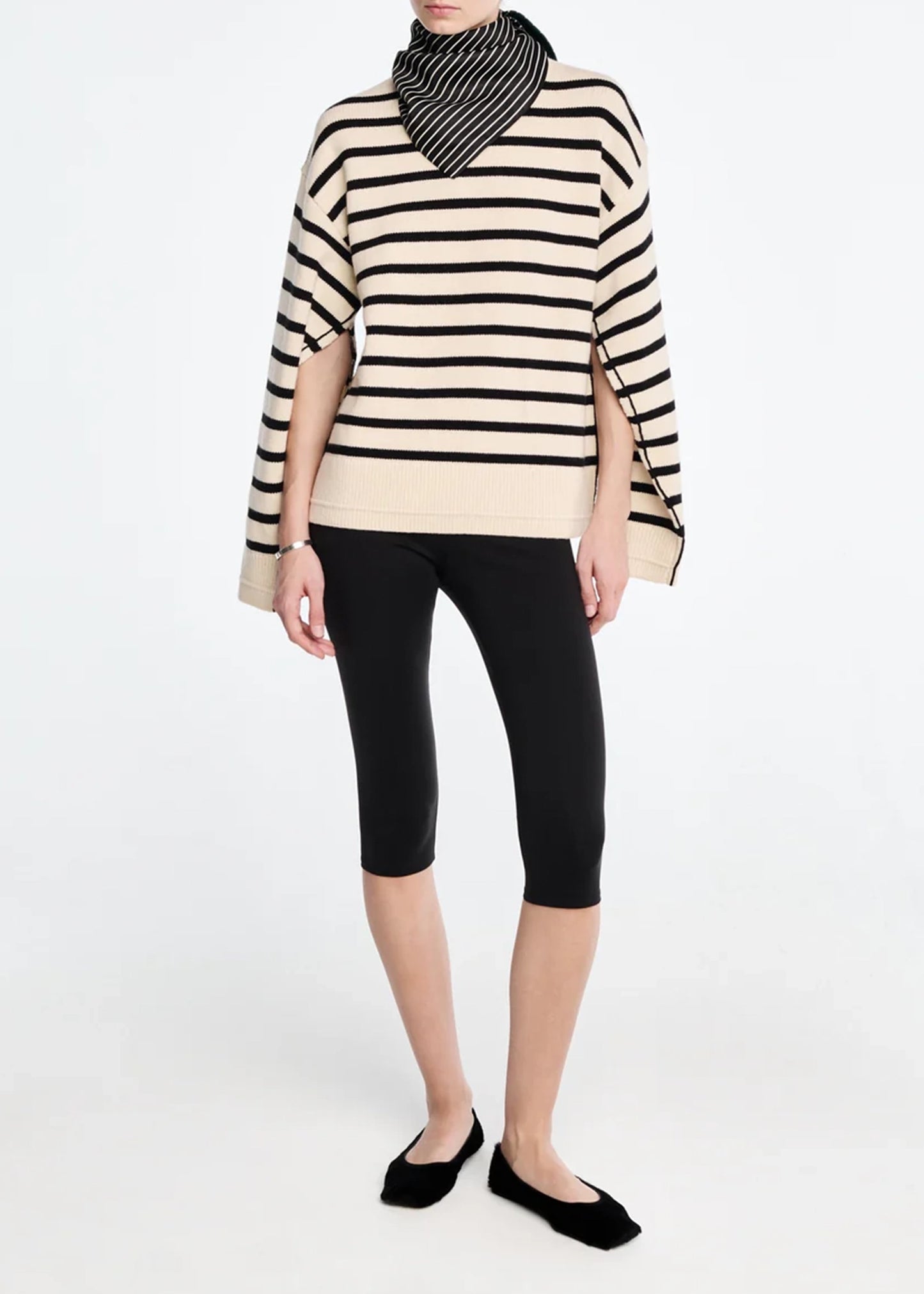 Maria-McManus-Ladder-Stitch-Crew-Ivory-Black-Stripe