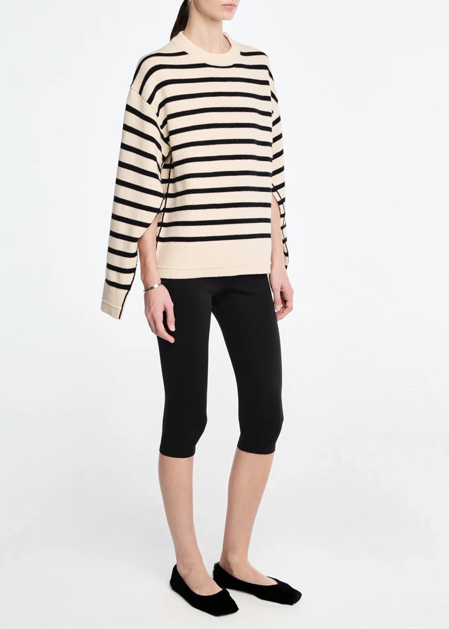 Maria-McManus-Ladder-Stitch-Crew-Ivory-Black-Stripe