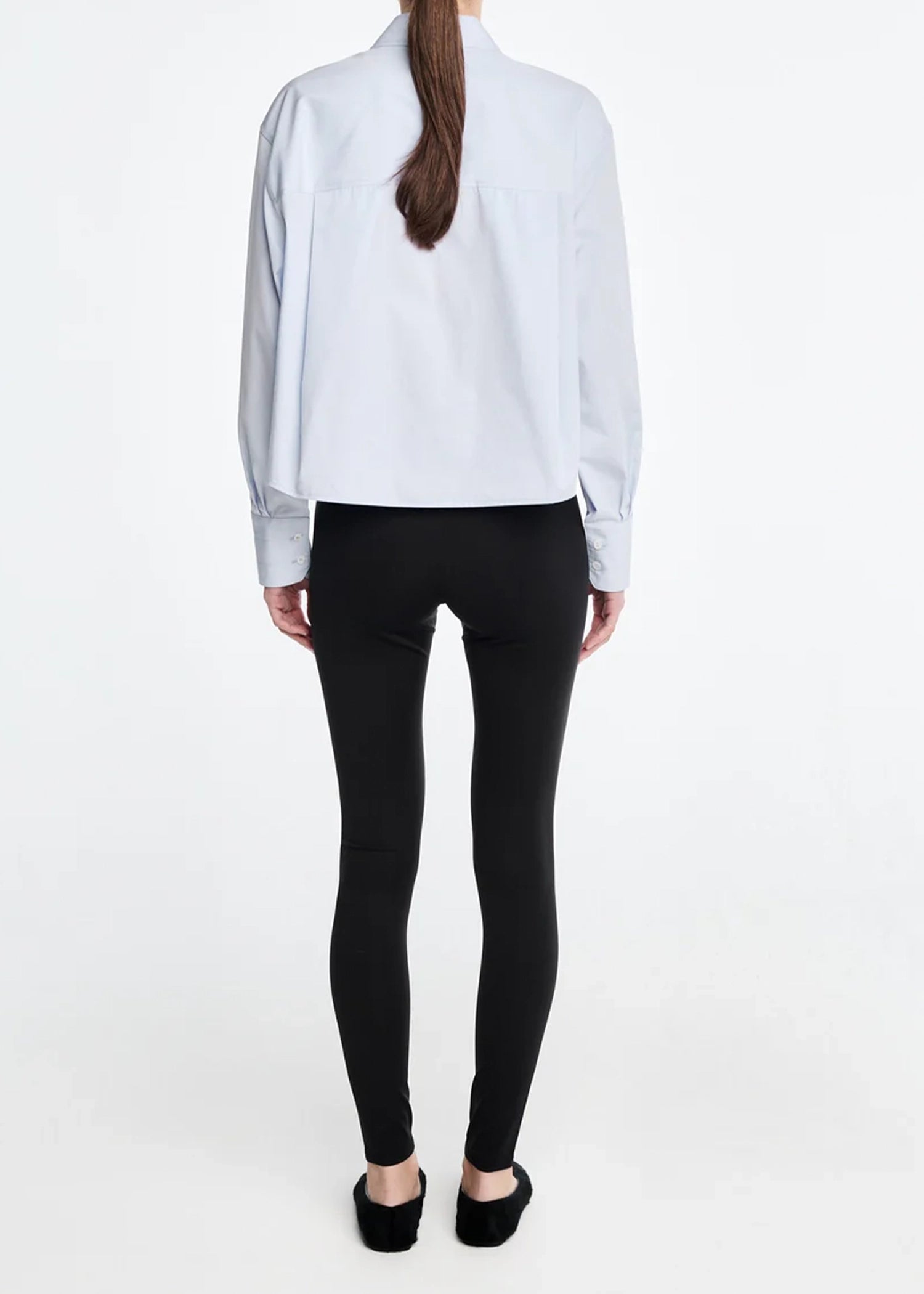 Maria-Mcmanus- Button Sleeve-Crop-Shirt-Sky-Blue
