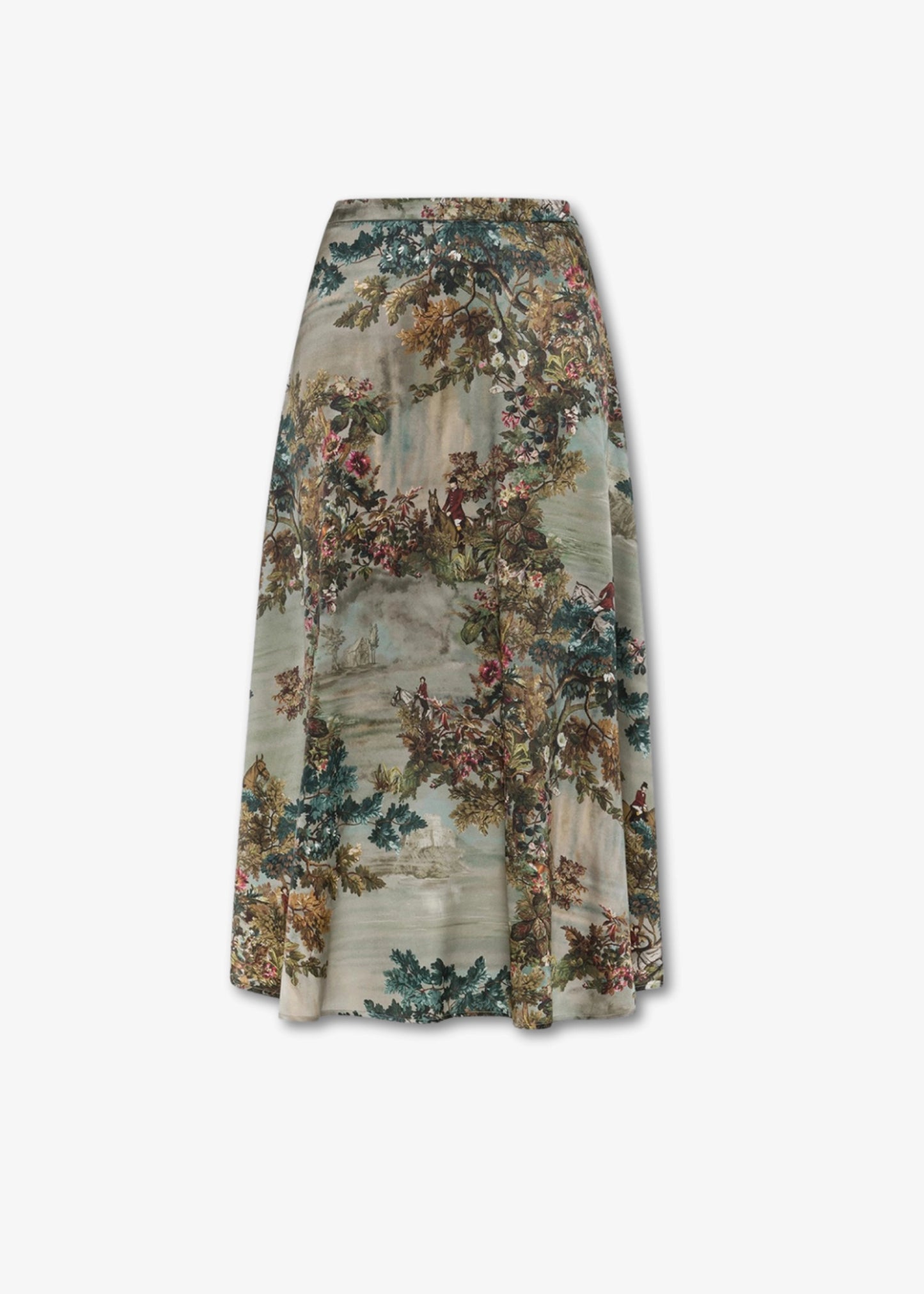 Momoni-HEBE-SKIRT-PRINTED-STRETCH-SATIN-MUD-MULTICOLOR