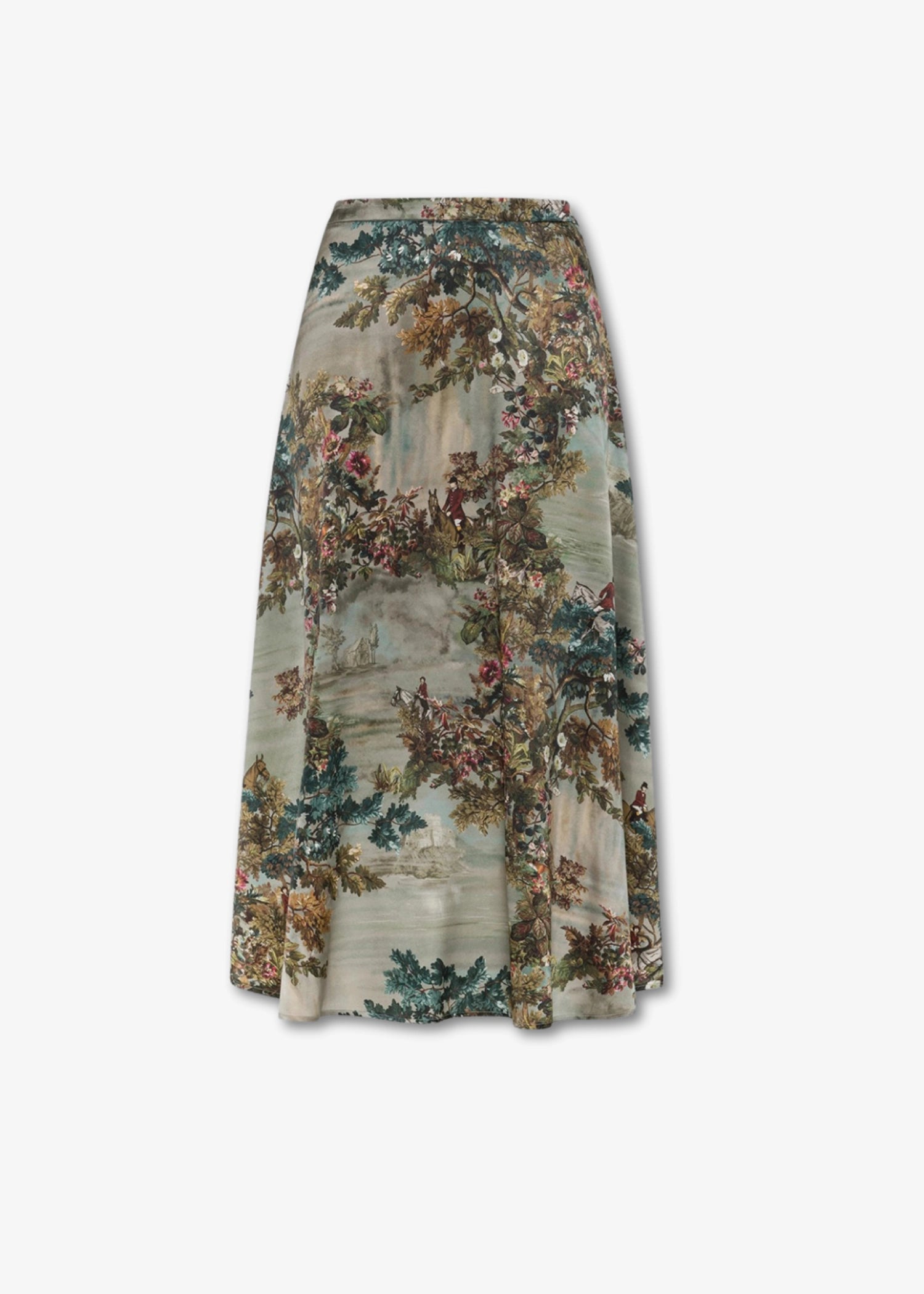 Momoni-HEBE-SKIRT-PRINTED-STRETCH-SATIN-MUD-MULTICOLOR