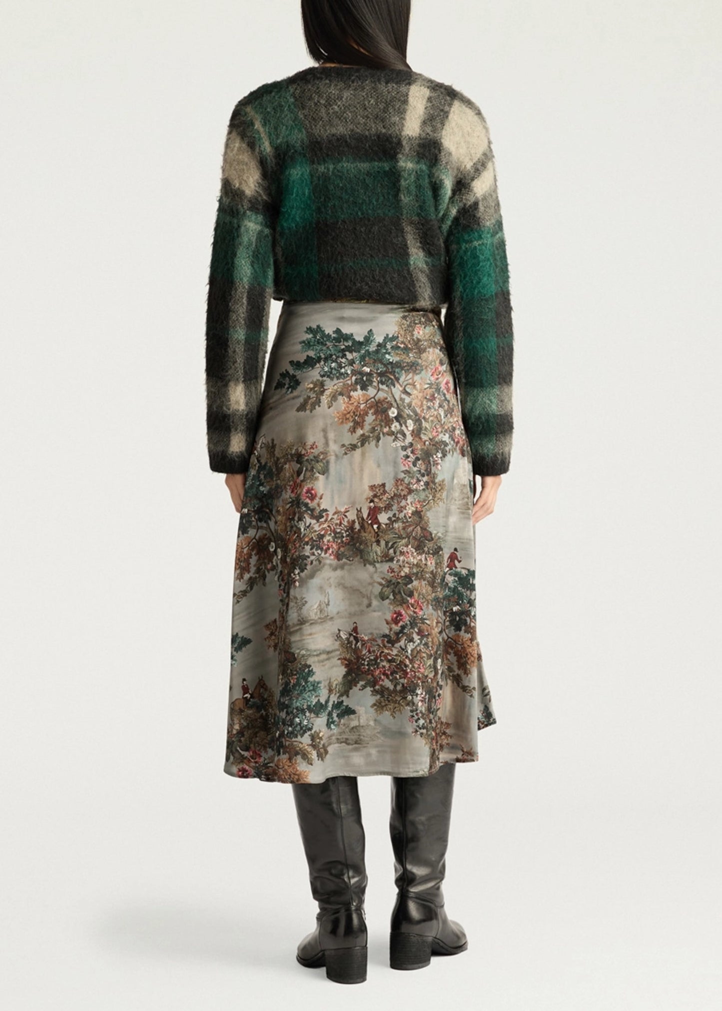 Momoni-HEBE-SKIRT-PRINTED-STRETCH-SATIN-MUD-MULTICOLOR