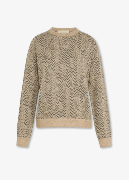 Momoni-Sage-Sweater-jacquard-green-beige