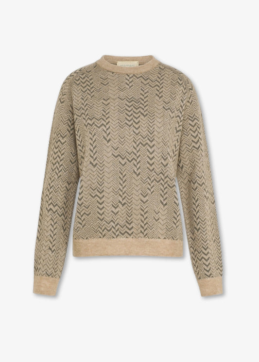 Momoni-Sage-Sweater-jacquard-green-beige