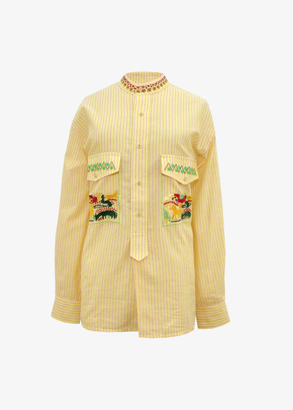 Monoki-EMPOWER-SHIRT-YELLOW STRIPE