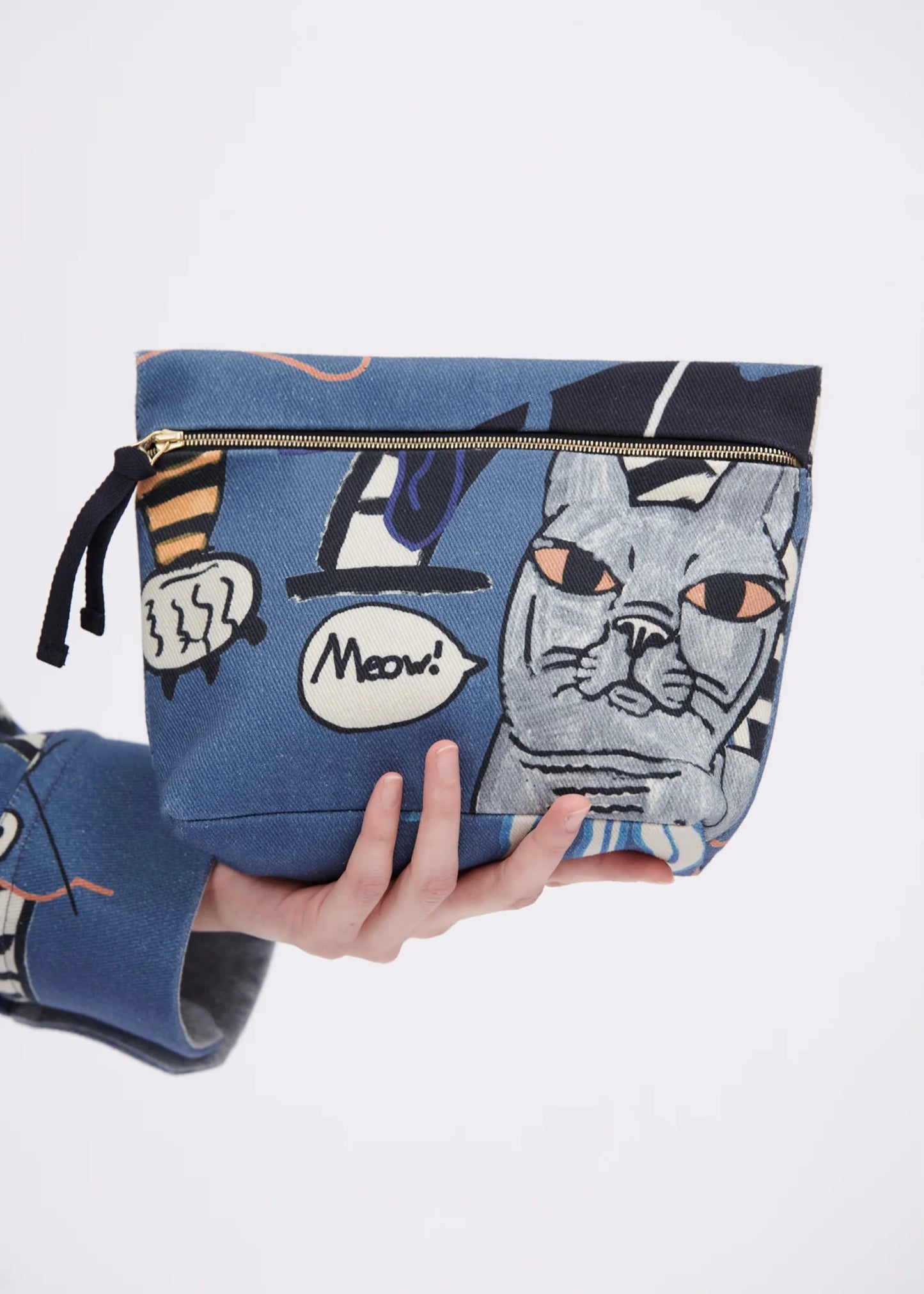 Odeeh-Cats-and-Tigers-Gabardine-bag-steel-blue