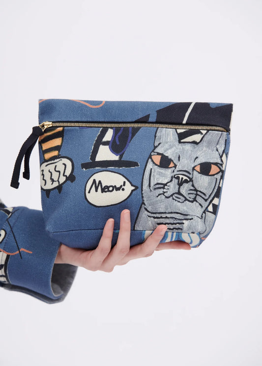 Odeeh-Cats-and-Tigers-Gabardine-bag-steel-blue