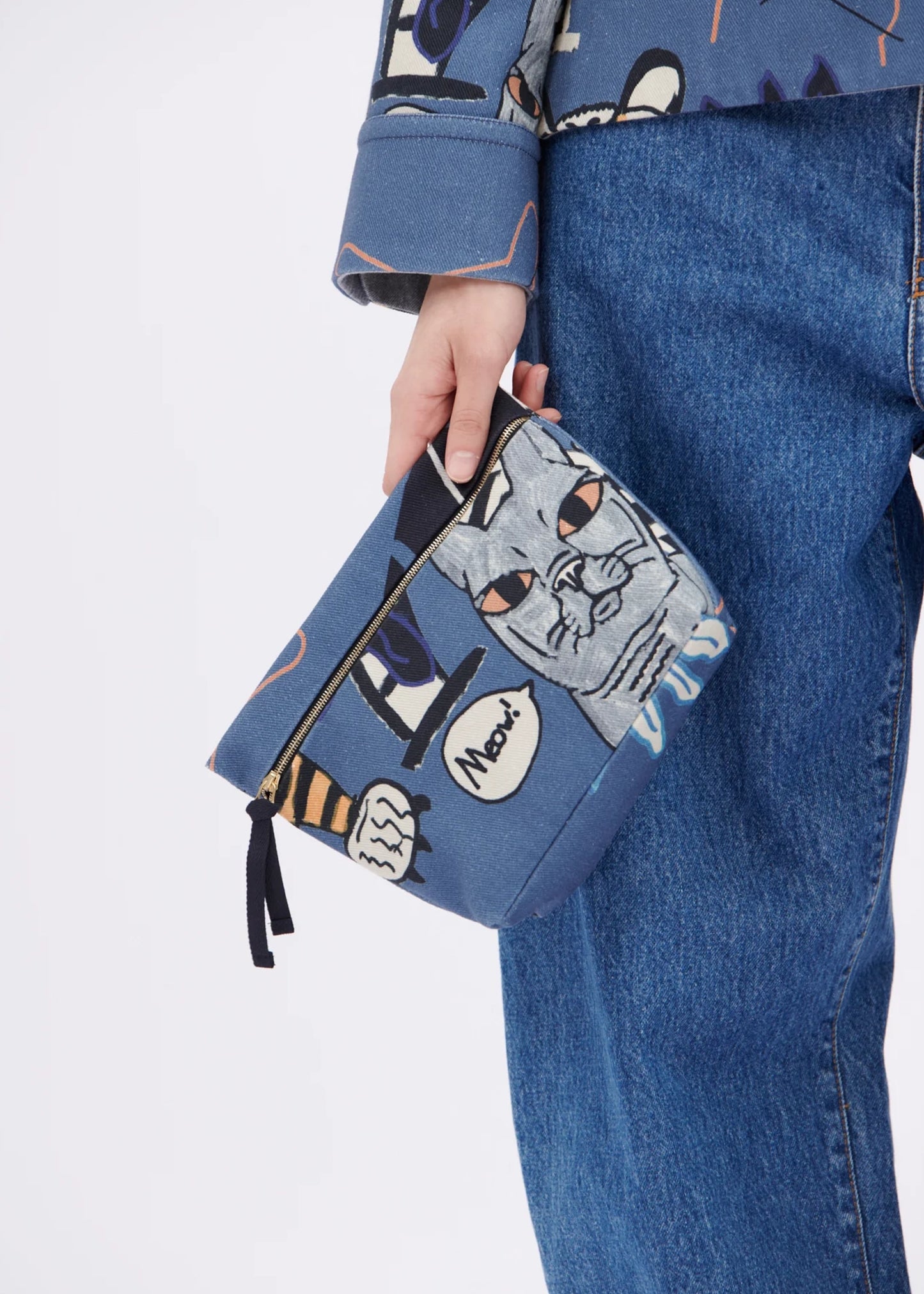 Odeeh-Cats-and-Tigers-Gabardine-bag-steel-blue
