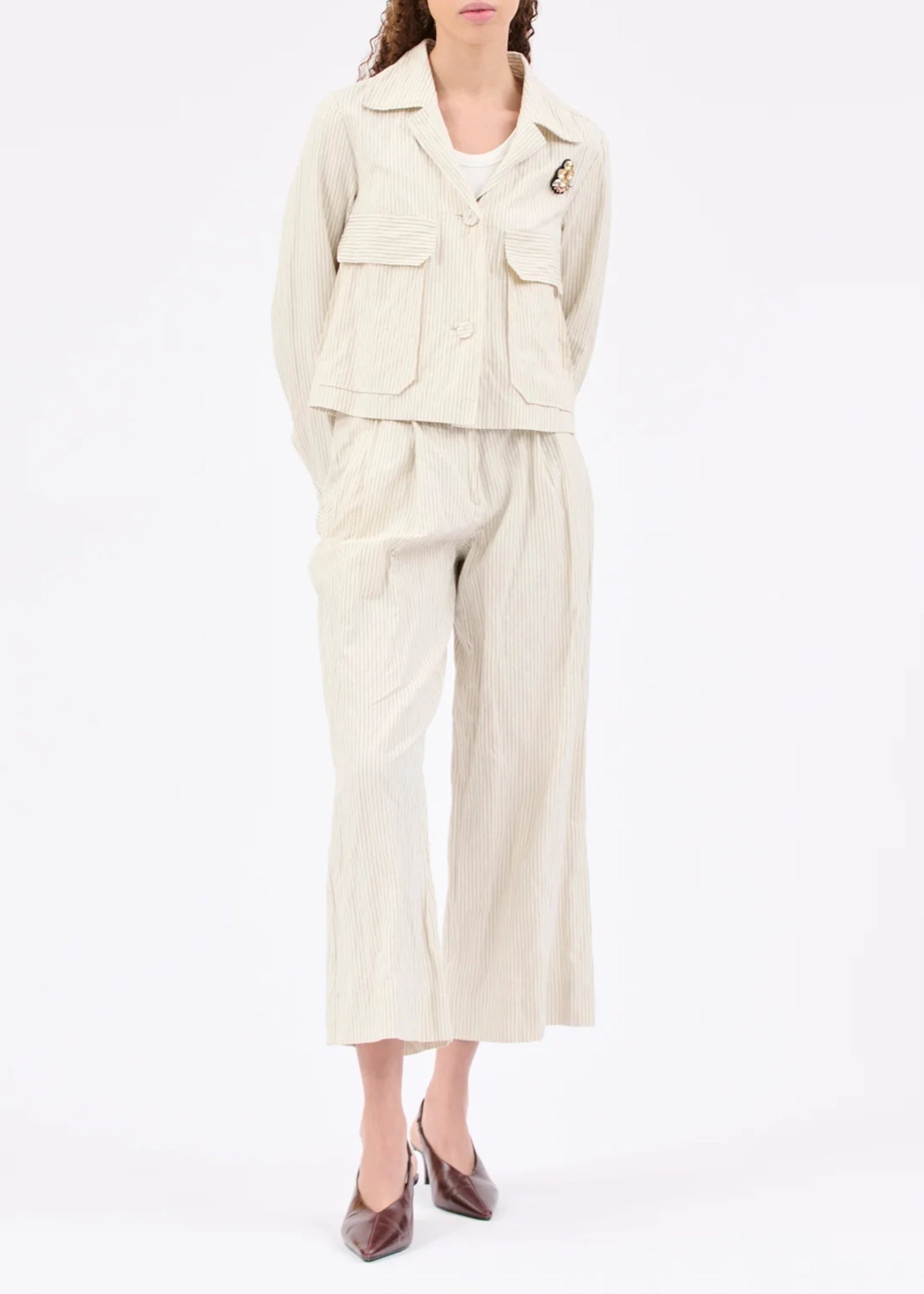 Odeeh-Pin-Stripe-Gabardine-Jacket-Ivory