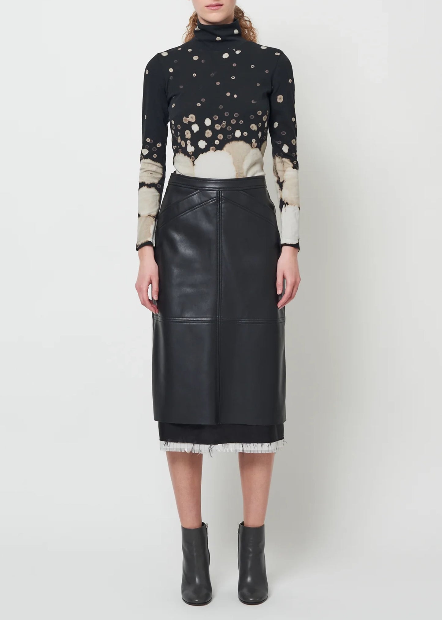 Raquel-Allegra-Faux-Leather-Black-Aurora-Skirt