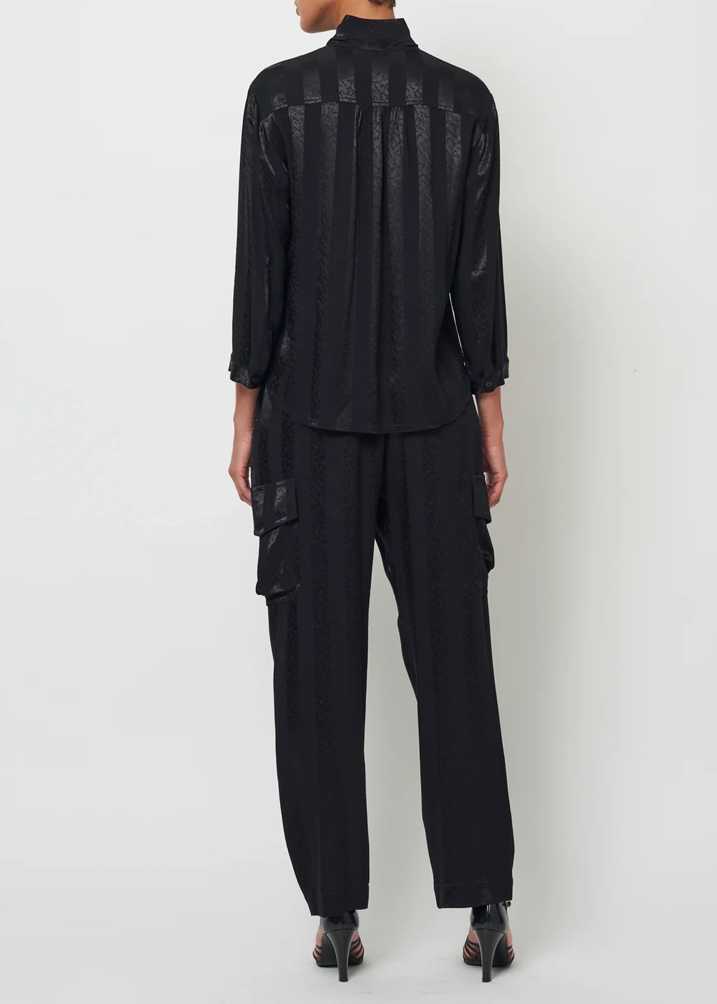 Raquel-Allegra-Satin-Stripe-Lauren-Blouse-black