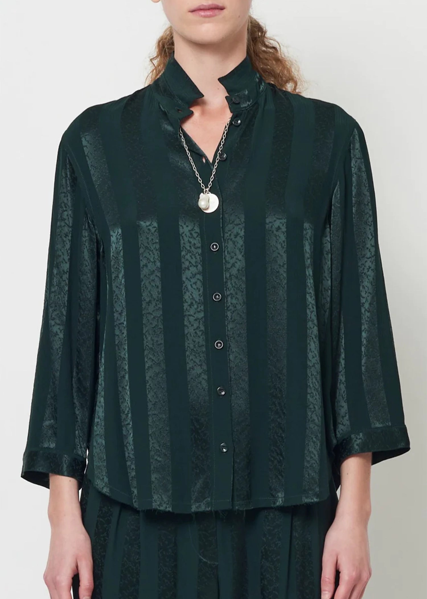 Raquel-Allegra-Satin-Stripe-Lauren-Blouse-pine