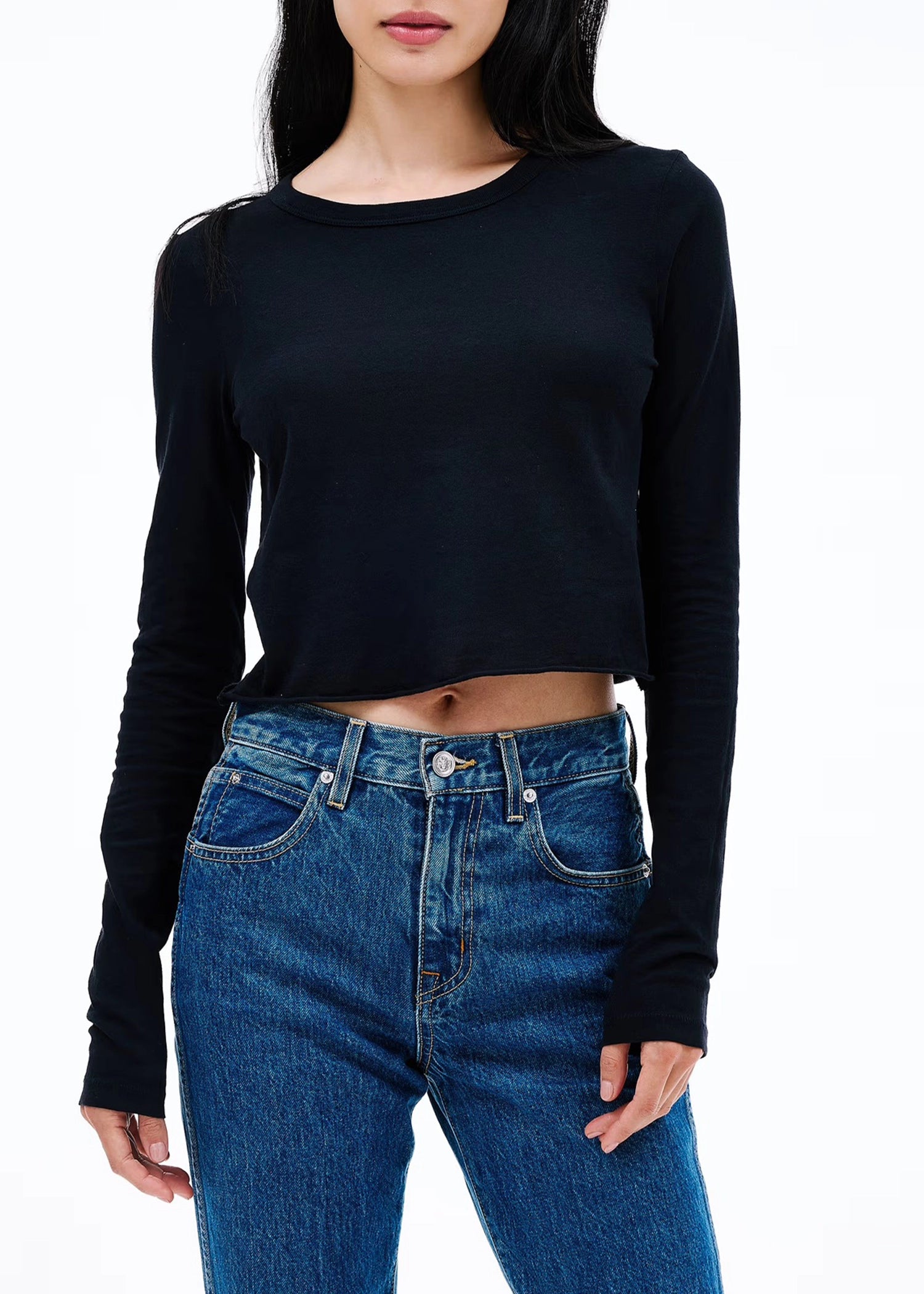 SLVRLAKE-Long-Sleeve-Baby-Tee-Raven