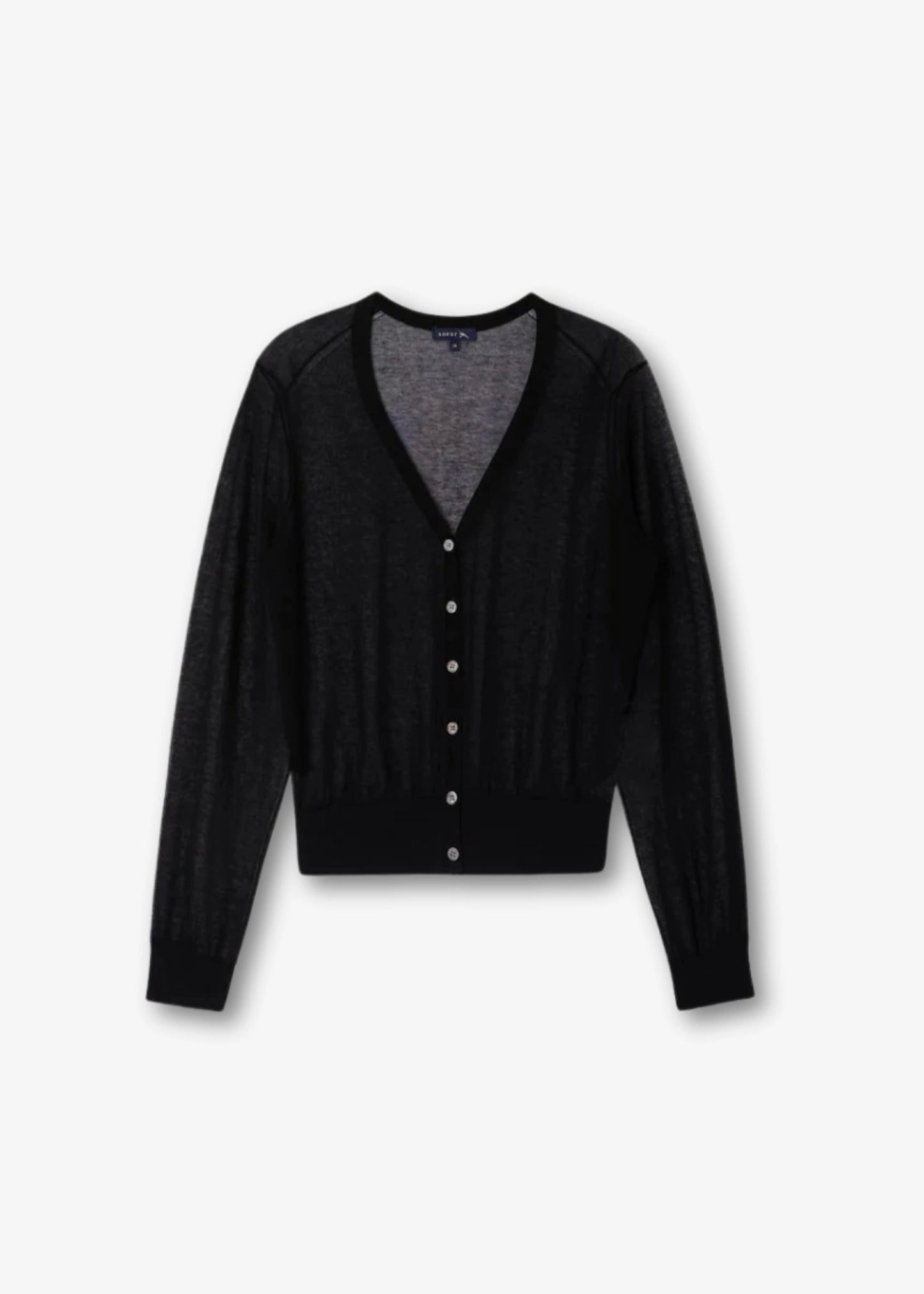 Soeur-etretat-cardigan-cotton-black