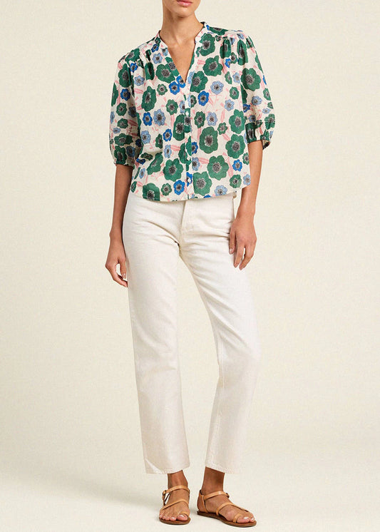 Trovata-Loren-Blouse-green-house-bloom
